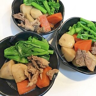 里芋と豚肉とアスパラ菜の☆簡単美味しい煮物